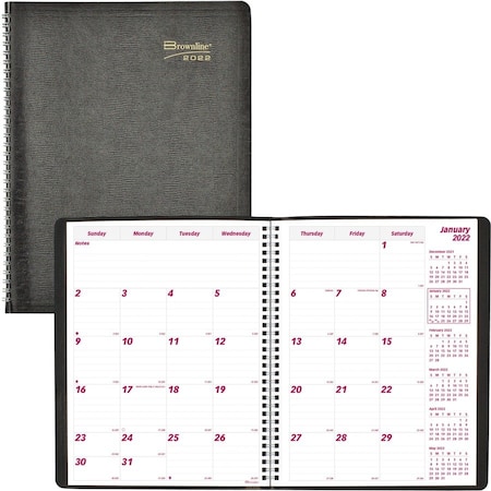 Brownline Planner, Monthly, Bk REDCB1262BLK